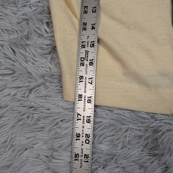 Vintage Junior House Shirt Womens S Yellow Wool 60s 70s Lightweight Comfort Soft - Picture 4 of 8